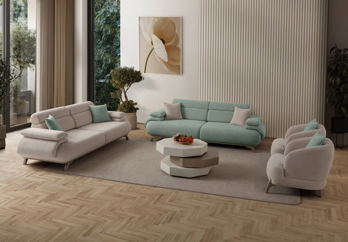 Atelier Del Sofa Bonjo Silver - Sea Green